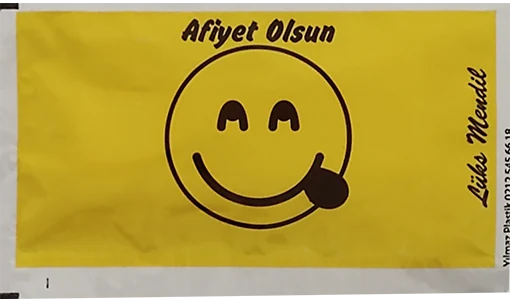 Afiyet Olsun / lezzet — baskılı ıslak mendil baskı örneği