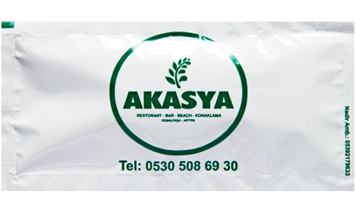 Akasya — baskılı ıslak mendil baskı örneği