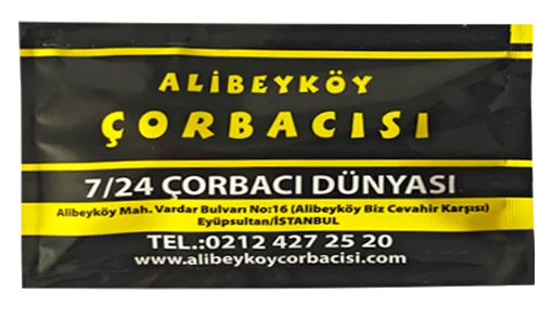 Alibeyköy Çorbacısı — baskılı ıslak mendil baskı örneği