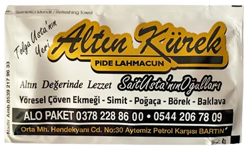 Altın Kürek — baskılı ıslak mendil baskı örneği