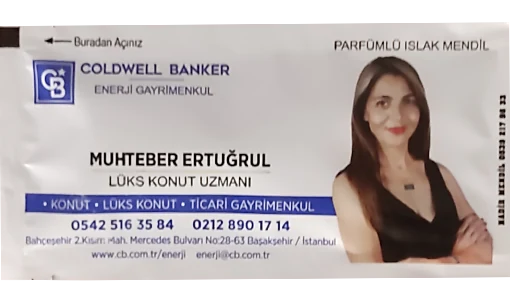 Coldwell Banker / Muhteber Ertuğrul — baskılı ıslak mendil baskı örneği