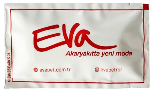 Eva Petrol — baskılı ıslak mendil baskı örneği