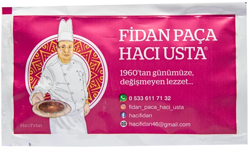 Fidan Paça — baskılı ıslak mendil baskı örneği