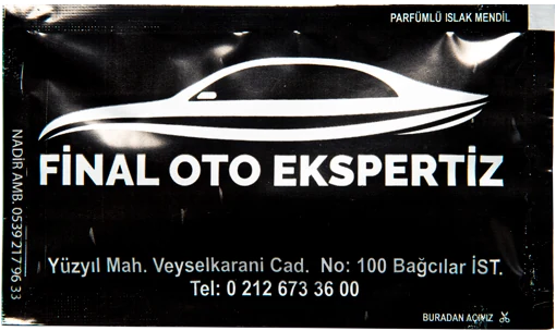 Final Oto Ekspertiz — baskılı ıslak mendil baskı örneği