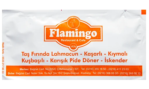 Flamingo — baskılı ıslak mendil baskı örneği