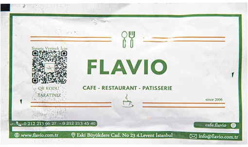 Flavio — baskılı ıslak mendil baskı örneği