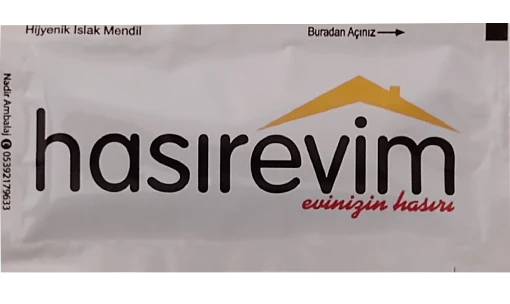 Hasırevim — baskılı ıslak mendil baskı örneği