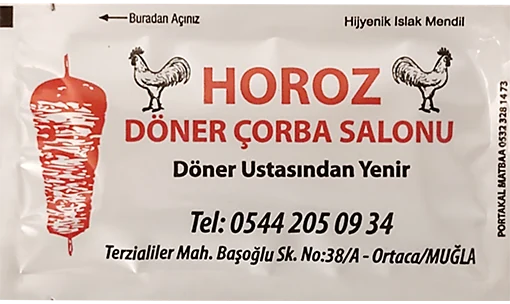 Horoz Döner — baskılı ıslak mendil baskı örneği