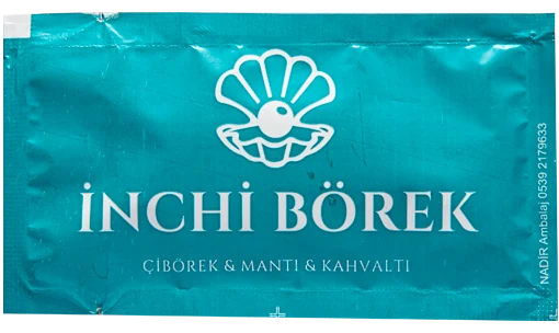 Inchi Börek — baskılı ıslak mendil baskı örneği