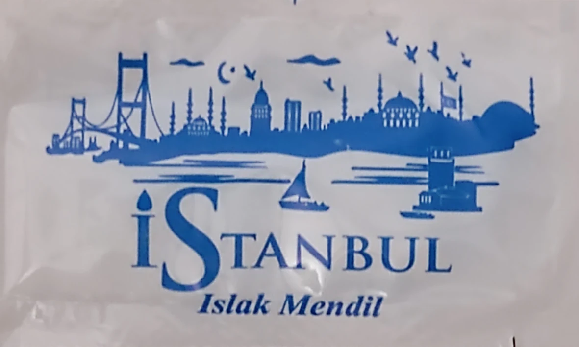 İstanbul — baskılı ıslak mendil baskı örneği