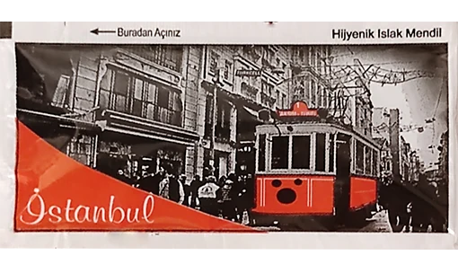 İstanbul / şehir baskısı — baskılı ıslak mendil baskı örneği