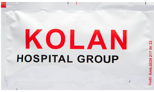 Kolan Hospital Group / farklı baskı — baskılı ıslak mendil baskı örneği