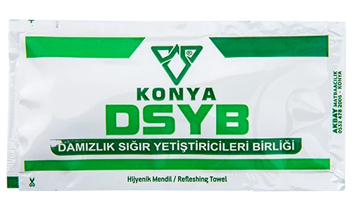 Konya DSYB / ön yüz — baskılı ıslak mendil baskı örneği