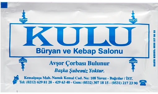 Kulu — baskılı ıslak mendil baskı örneği
