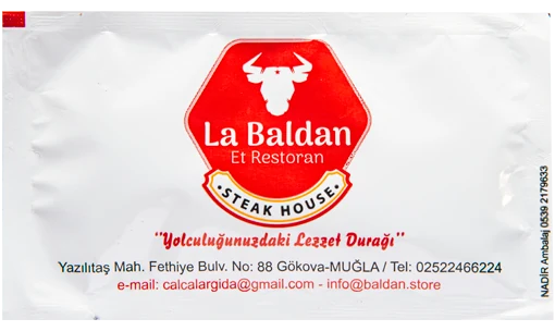 La Baldan — baskılı ıslak mendil baskı örneği