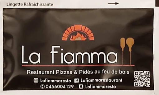 La Fiamma — baskılı ıslak mendil baskı örneği