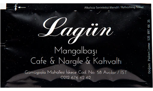Lagün — baskılı ıslak mendil baskı örneği