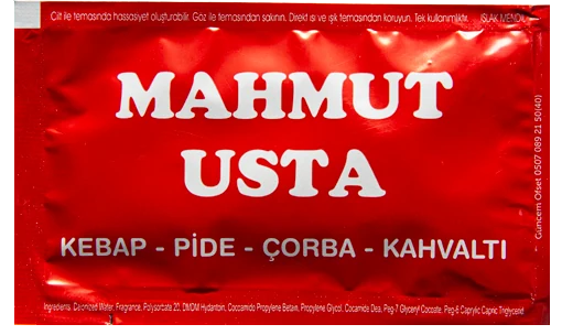 Mahmut Usta — baskılı ıslak mendil baskı örneği