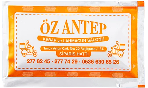 Öz Antep — baskılı ıslak mendil baskı örneği