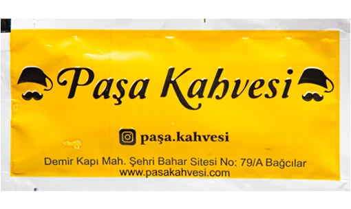 Paşa Kahvesi — baskılı ıslak mendil baskı örneği