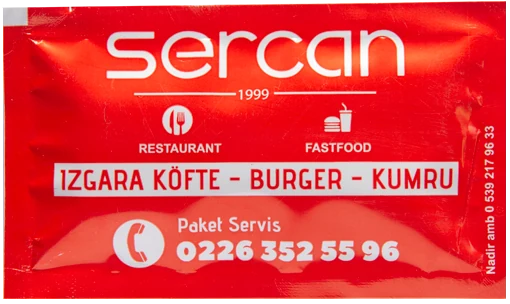 Sercan — baskılı ıslak mendil baskı örneği