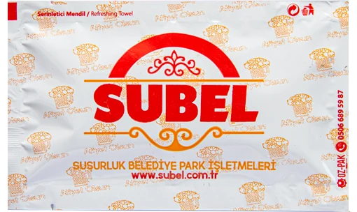 Susurluk Belediyesi — baskılı ıslak mendil baskı örneği