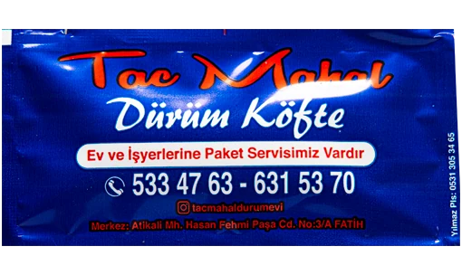 Taç Mahal — baskılı ıslak mendil baskı örneği