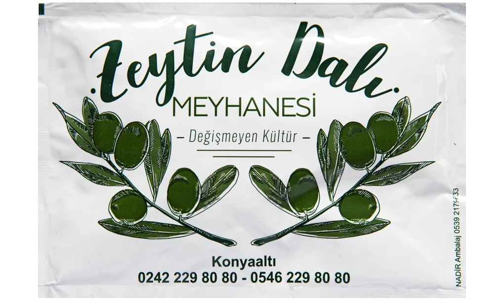 Zeytin Dalı — baskılı ıslak mendil baskı örneği