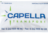 Capella Transport, Renkli Kurumsal Baskılı & Logolu Islak Mendil Nadir Ambalaj Islak Mendil